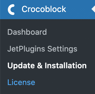 Crocoblock JetEngineの有効化