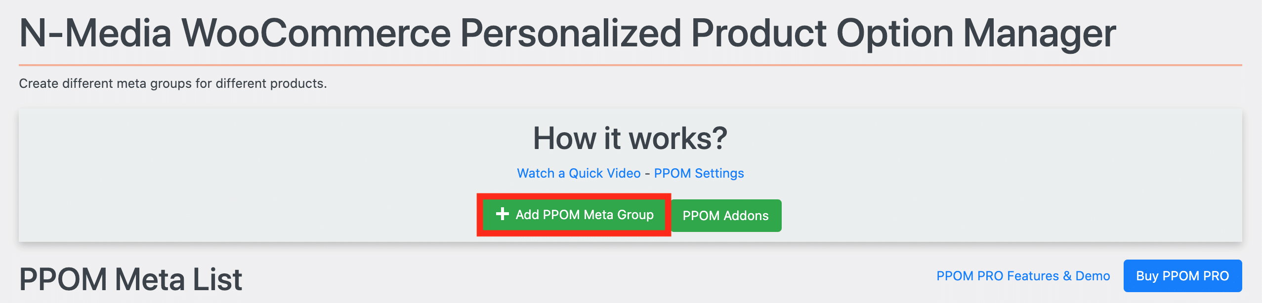 PPOMで Add PPOM Meta Group