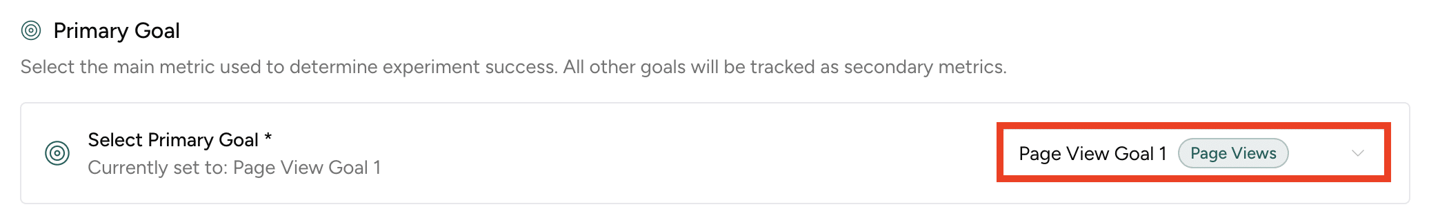 14 Select Primary Goalの選択