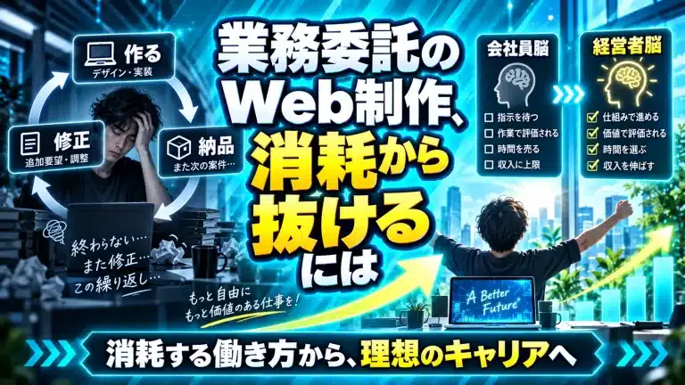 業務委託のWeb制作、消耗から抜けるには